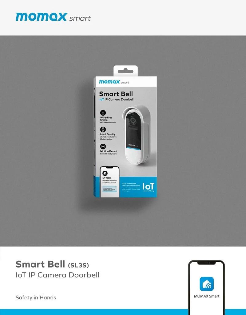Momax Smart Bell IoT IP Camera Doorbell SL3S